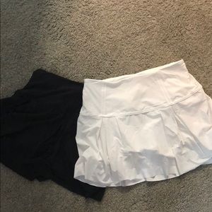 Two Lululemon tennis skirts